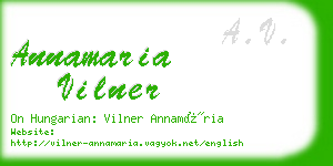 annamaria vilner business card